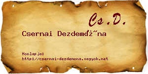 Csernai Dezdemóna névjegykártya